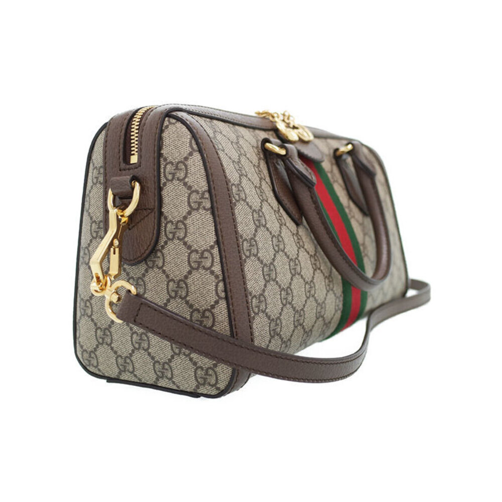 Gucci Leather beige Ophidia GG Bag Handle Top Boston Supreme brown GG
